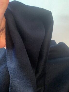 Dark Navy Coat Weight Italian Pure Wool Remnant